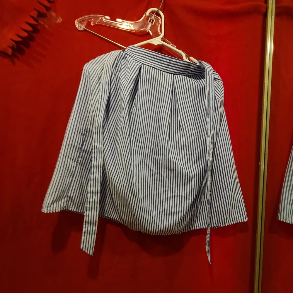 Selling the blue striped skirt
